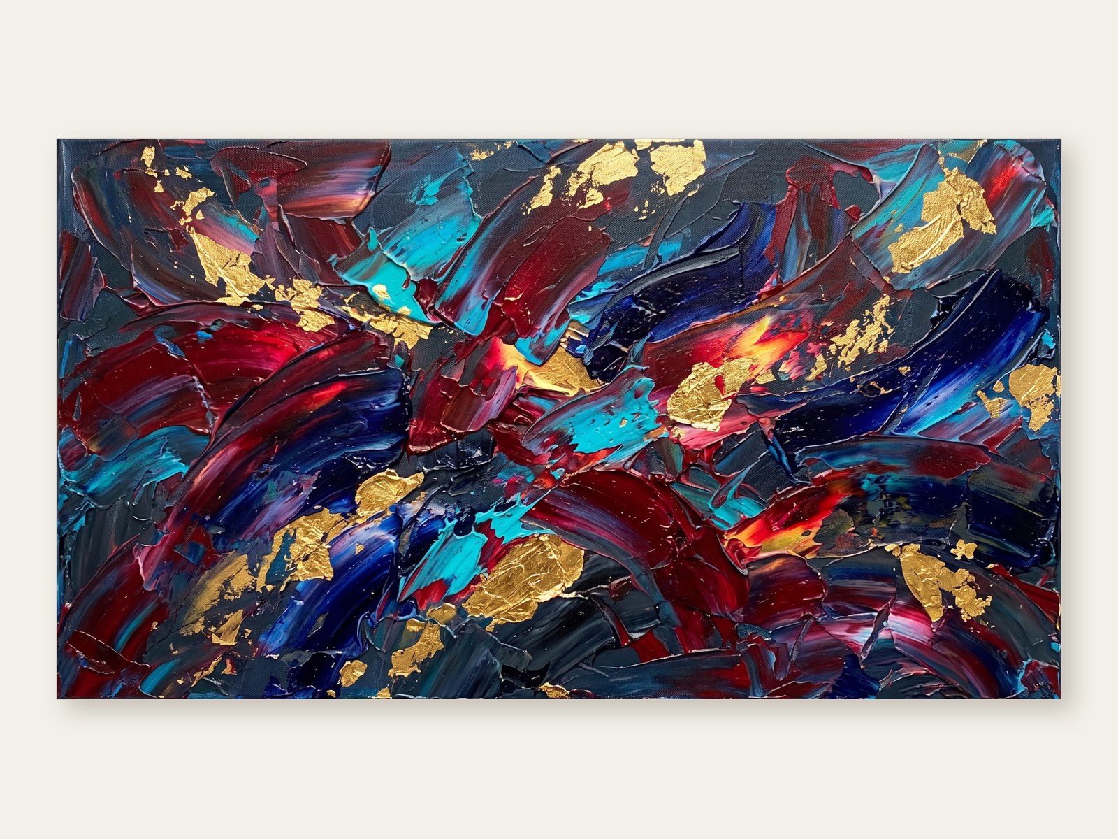 Jewel Impasto — printable wall art shown as the full artwork